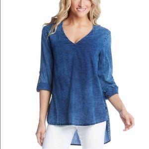KarenKane V-Neck Shirttail Denim NWT